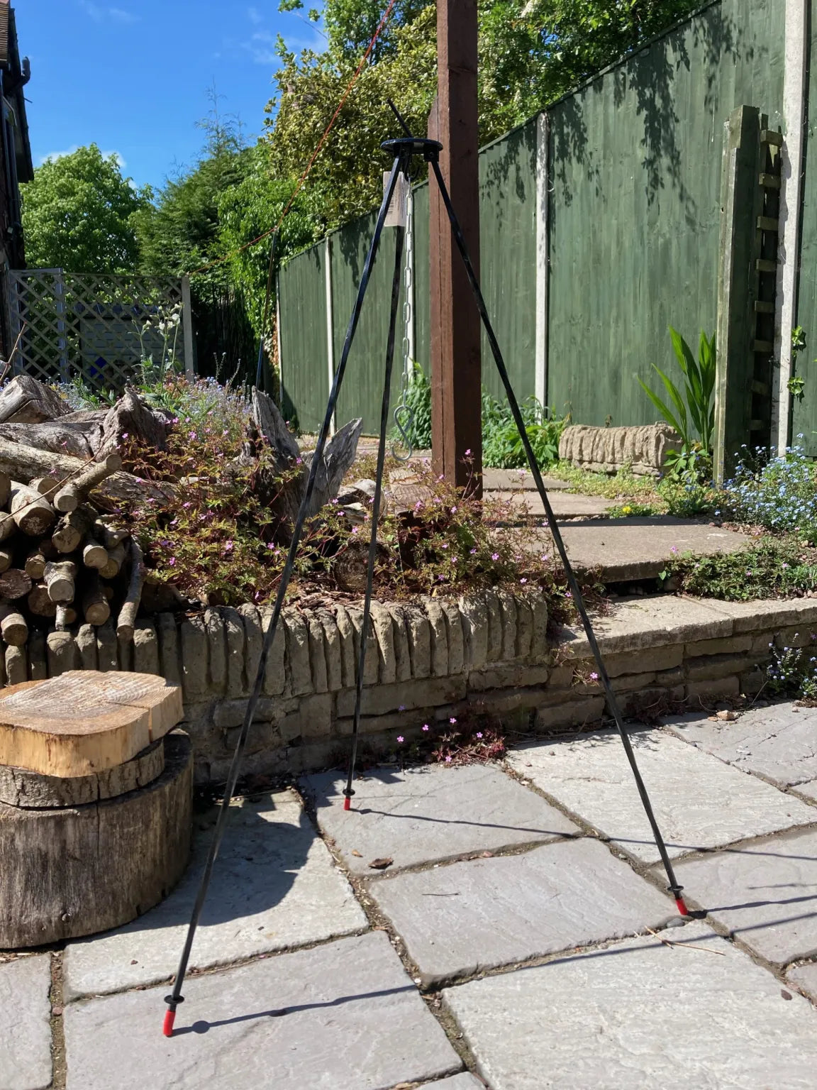 Camping Tripod For Cooking, Portable Adjustable Outdoor Cooking