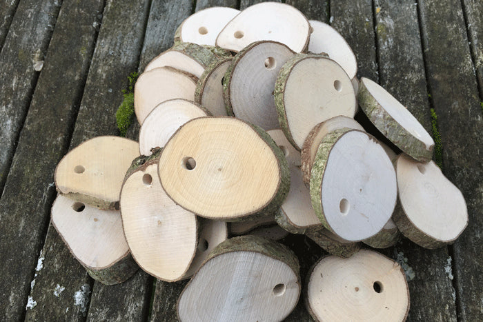 Drilled Wood Discs / Wood Cookies